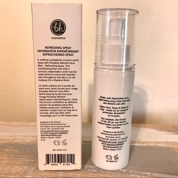 NIB Bh Cosmetics Paradise Refresh Face Mist 3.3oz - Picture 4 of 7